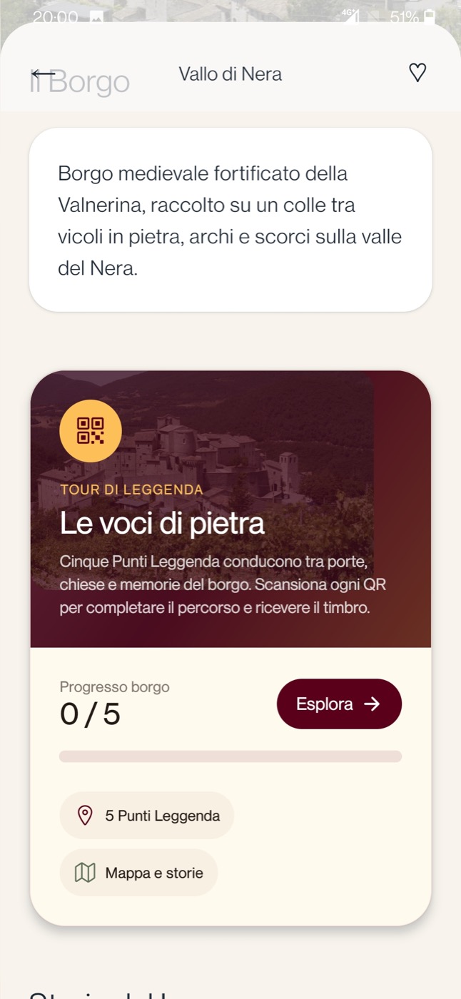 Informazioni su una tappa nel prototipo